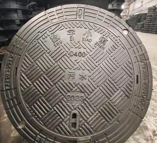 英吉沙球墨铸铁防沉降井盖展示